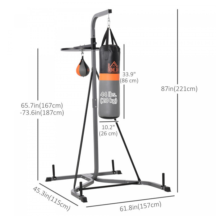 Homcom Porte-sac De Frappe Et Ballon De Vitesse