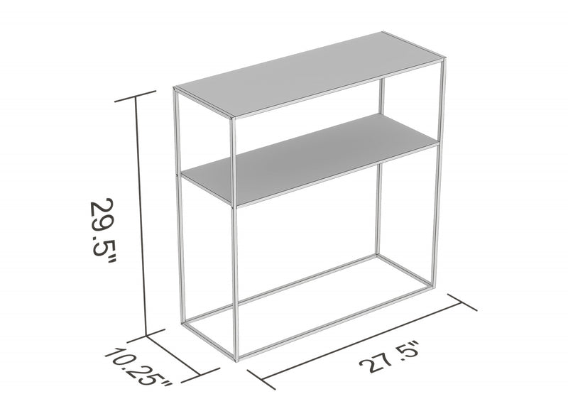 Console de 28 po avec 1 tablette de rangement - noire