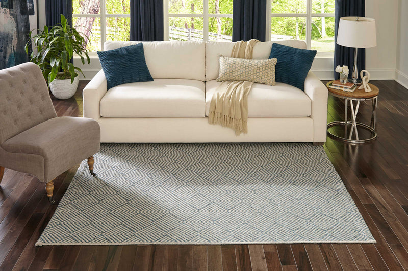 Tapis Contemporain Laura 7'10\" x 10'10\" en Bleu