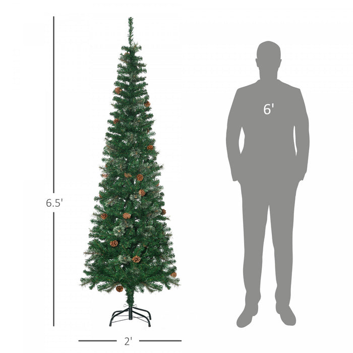 Homcom Sapin De Noel Artificiel Crayon De 6,5ft