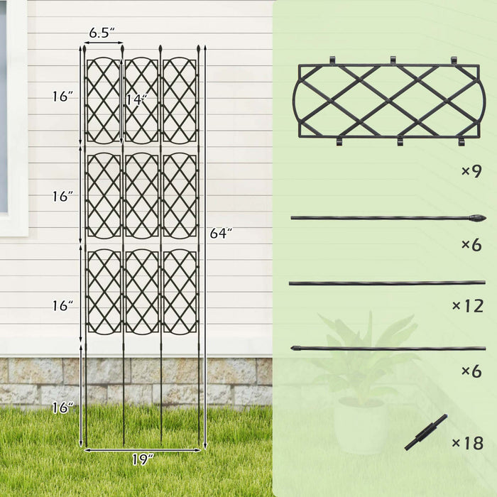 Costway 1 Pcs 58\" X 73\" Trellis De Jardin Pour Les Plantes D'escalade