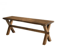  Banc De Salle A Manger Brienne Avec « Bord Naturel » En Chene Brun