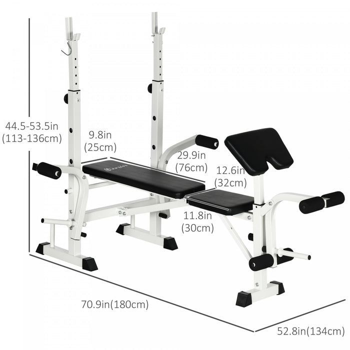 Soozier Banc De Musculation Reglable Ensemble De Presse Multifonction