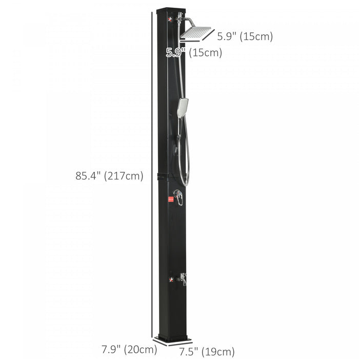 Outsunny Douche Solaire Exterieure De 7 Pieds Avec Pommeau De Douche A Main