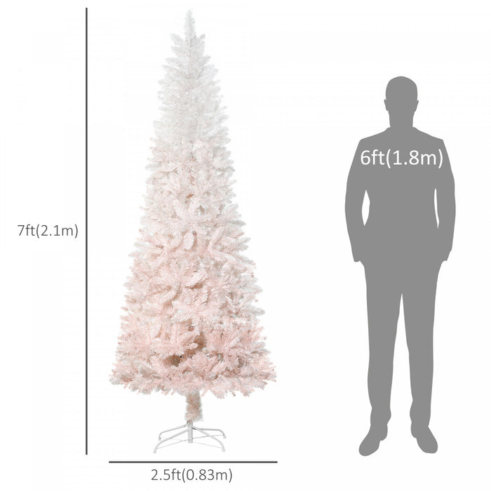 Homcom Sapin De Noel Artificiel En Forme De Crayon 616 Branches