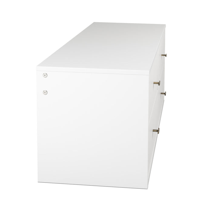 Commode flottante à 4 tiroirs - blanche