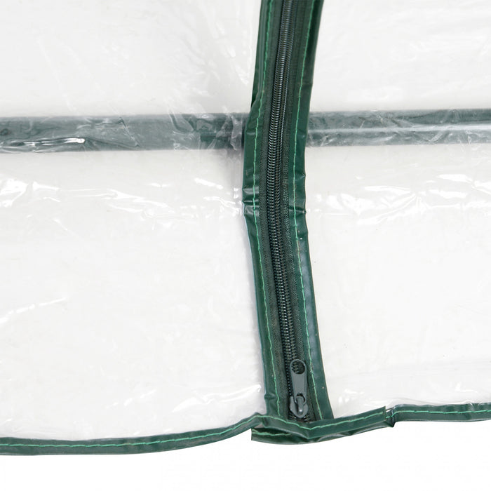 Outsunny 6,6 'x 8,2 'x 6,6 'dome Tunnel Serre Abri Jardin Maison Chaude Tente De Culture Avec Porte Enroulable, Transparent