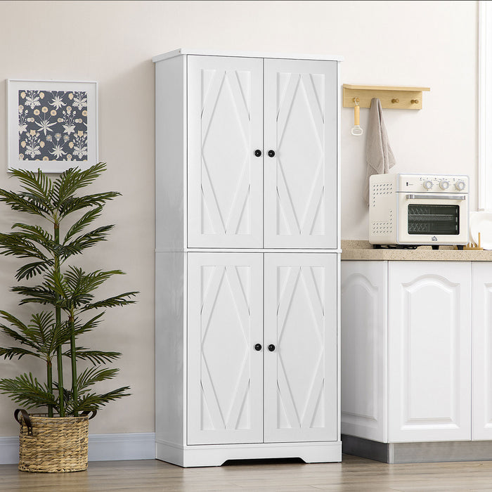 HOMCOM Armoire de rangement, garde-manger de cuisine de 71 po