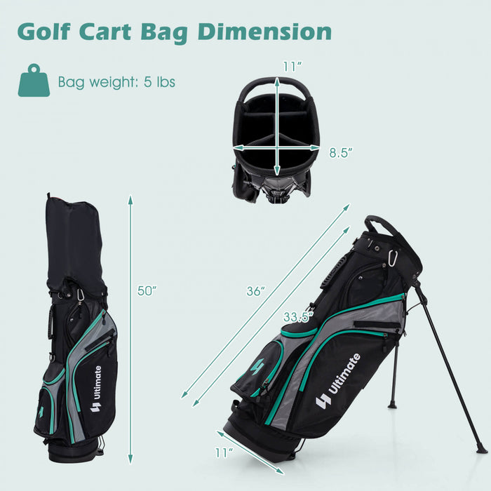 Ultimate Men's Complete Golf Club Set Golf Club Package Set Incl 460cc Avec Capuchon De Pluie Vert