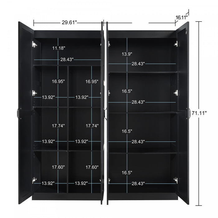 Armoire-penderie moderne Cornelia 2 pieces en noir