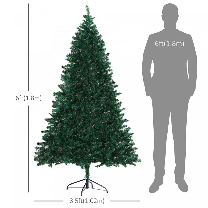 Homcom Arbre De Noel Artificiel De 6 Pieds Avec 1000 Pointes