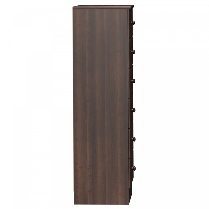 Commode verticale haute Astrid à 6 tiroirs - espresso