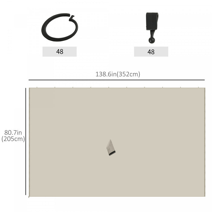 Outsunny Parois Laterales De Rechange Universelles Pour Gazebo Lot De 4 Panneaux De Confidentialite Pour La Plupart Des Accessoires De Rideaux Pour Abris Exterieurs De Pavillon De Tonnelle
