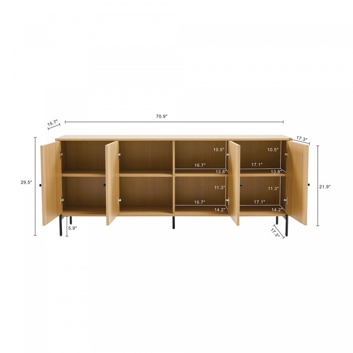 Buffet moderne Magnolia 71\" en chene clair