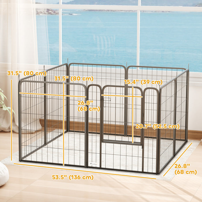 Parc pour chien de 31.5 po avec porte pour moyens chiens