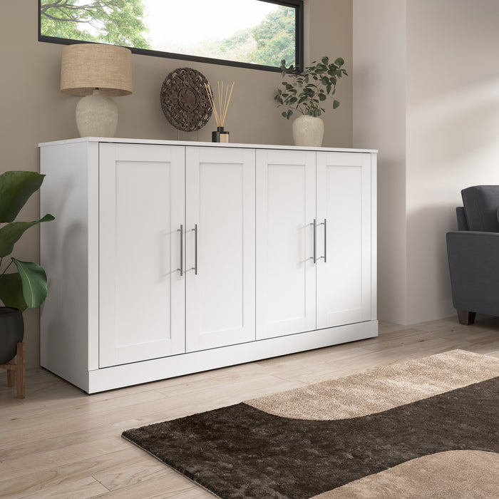 Armoire-grand lit Pur de Bestar de 75 po (L) avec matelas - blanche