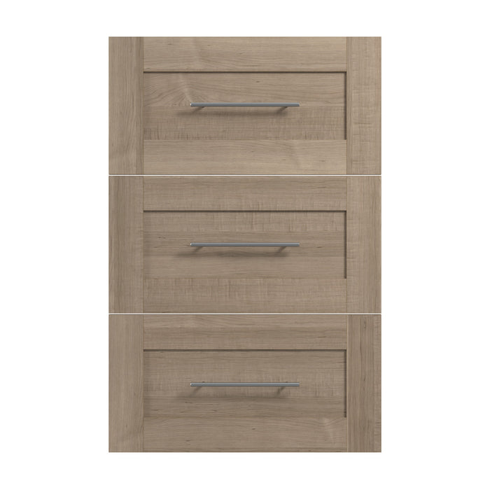 Ensemble de 3 tiroirs Pur de Bestar pour organisateur de garde-robe de 25 po (L) - gris cendré
