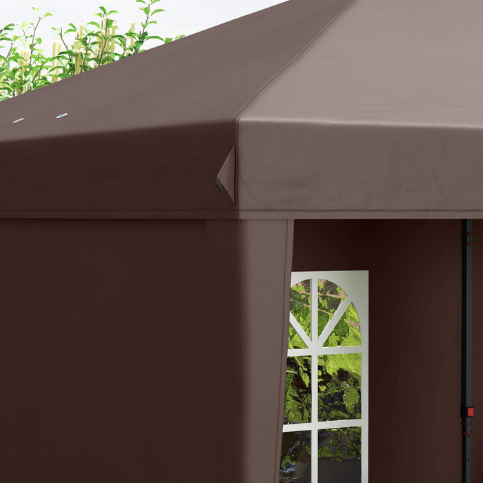 Outsunny Tente D'exterieur Escamotable 10'x20' Avec Sac De Transport, Cafe