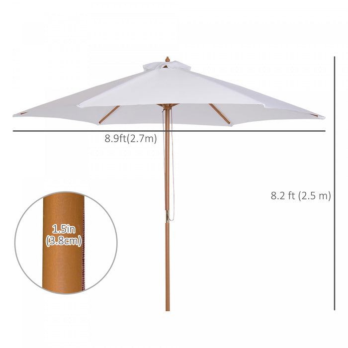Outsunny Parasol Beige