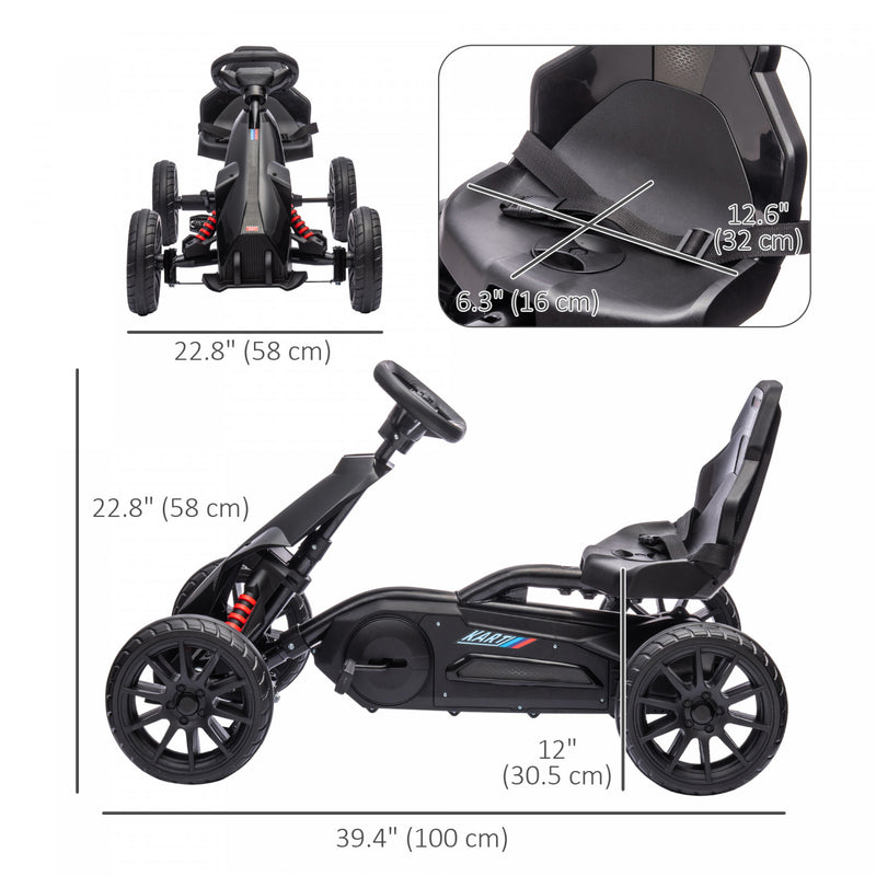 vente unique Kart à pédales enfant Go kart Formule 1 Racing passione italia pneu