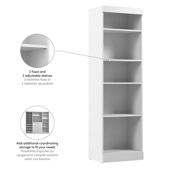 Organisateur de garde-robe Pur de Bestar de 25 po (L) - blanc