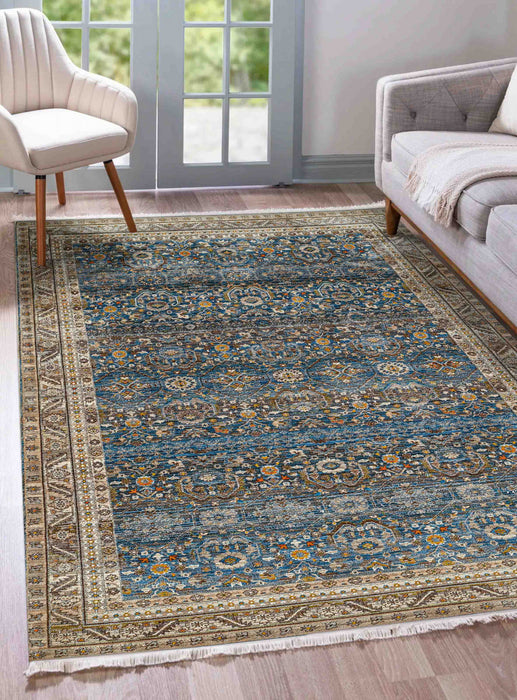 Tapis Traditionnel Gianna 9'0\" x 12'0\" en Bleu