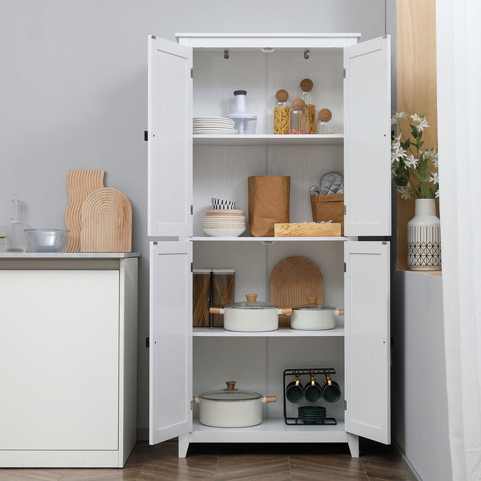 HOMCOM Garde-Manger Cuisine 183cm Buffet Armoire Blanc