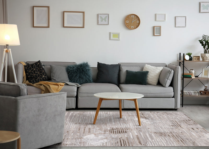 Carpette London à motif géométrique pour l’intérieur - 5 pi 3 po x 7 pi 7 po