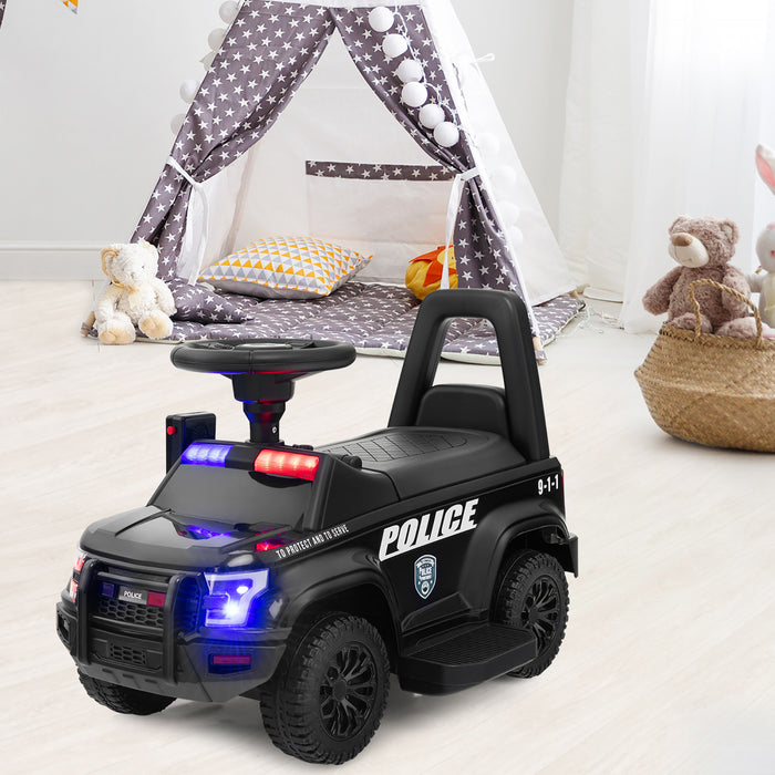 Costway Voiture De Police Electrique Pour Enfants, Voiture Electrique A Batterie De 6v Avec Megaphone, Sirene Et Lumieres, Jouet Electrique Avec Fonctions Musicales, Cadeau Pour Garcons Et Filles De 18 A 60 Mois
