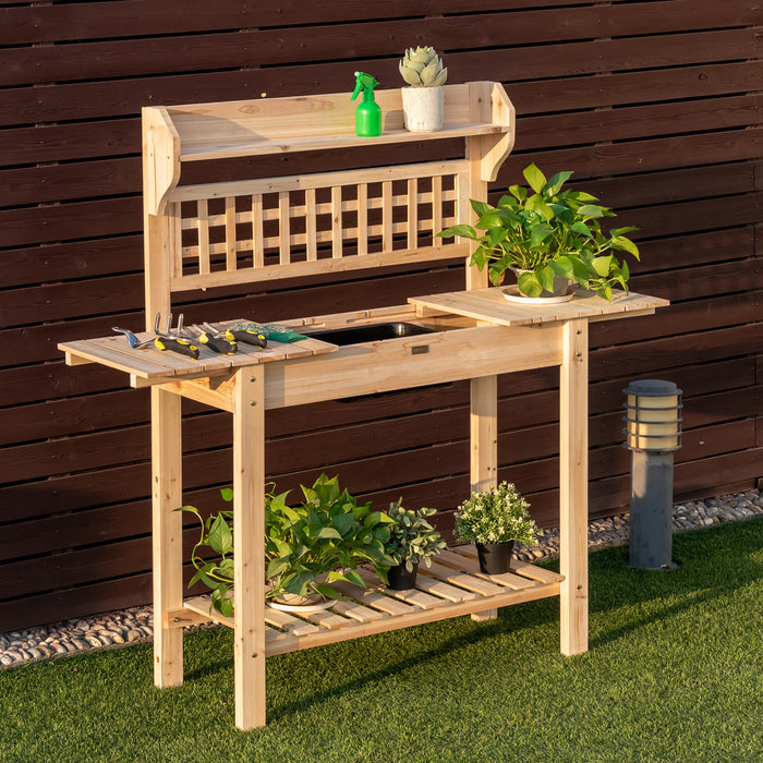 Table De Rempotage En Bois Costway
