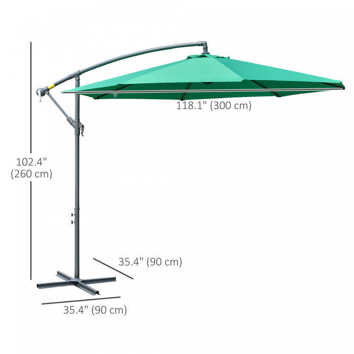Outsunny Parasol De Patio, Vert