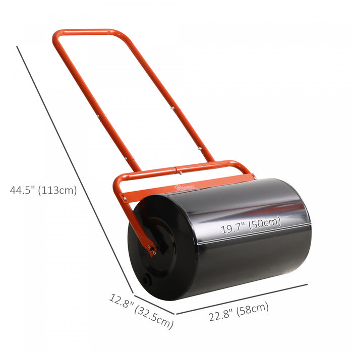 Outsunny Rouleau a gazon de 20\", 10 gallons d'eau/136 lb de sable, rouge