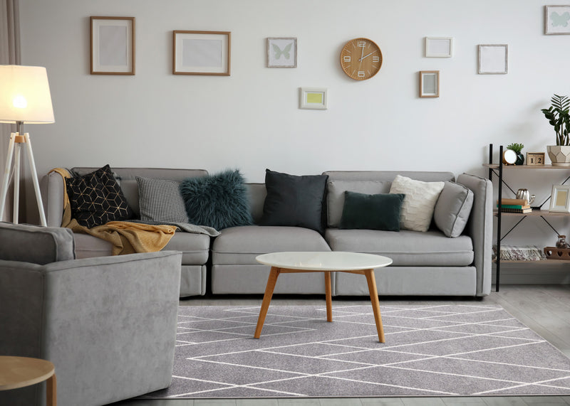 Carpette Covington à motifs de lignes géométriques - 6 pi 7 po x 9 pi 10 po