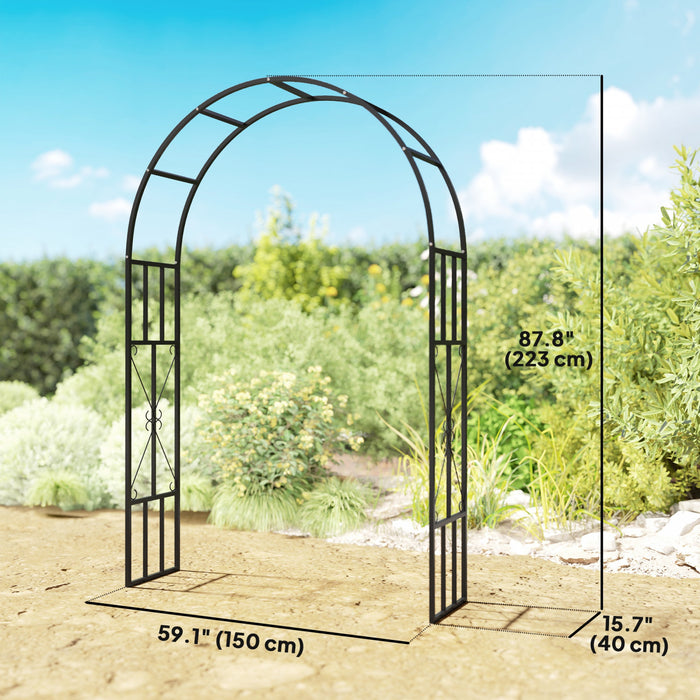 Outsunny Arche De Jardin En Acier De 7,3 Pi, Tonnelle De Jardin