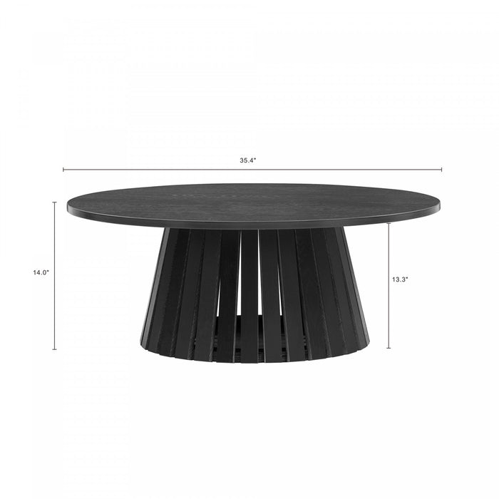 Table basse moderne scandinave Layla en noir