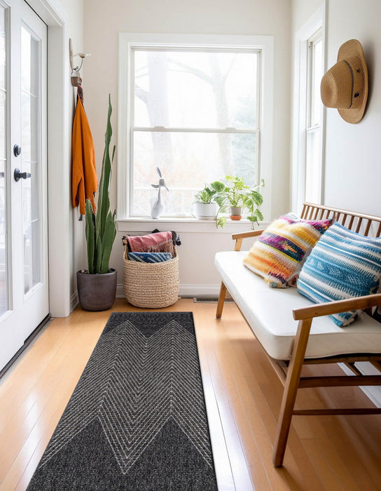 Tapis Contemporain Raven 2'0\" x 10'0\" en Gris