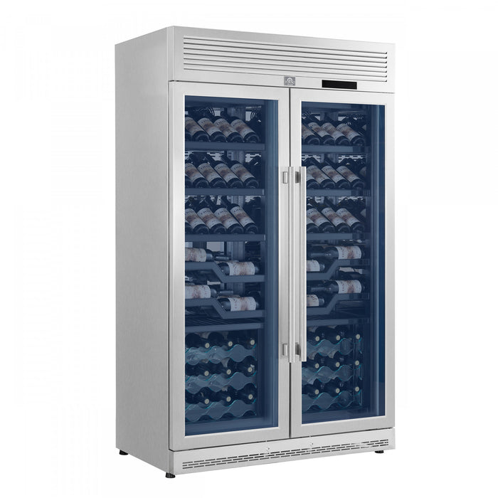 Cave a vin Abruzzo de 48\" double zone, capacite de 102 bouteilles, 24 pi³, en acier inoxydable-FWCDR6610-48S