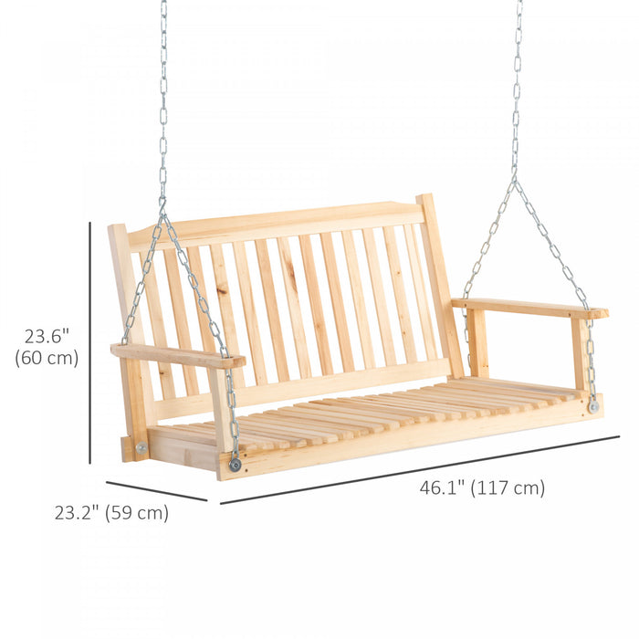 Outsunny Balancelle De Porche Pour 2 Pers Avec Chaines De Suspension