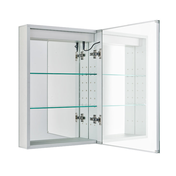 Armoire à pharmacie Stapik avec miroir et DEL - argentée