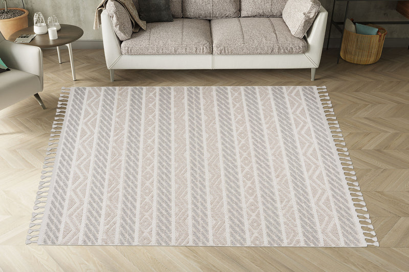 Tapis Beige D’interieur/Exterieur Athena - 5.3 X 7.6 