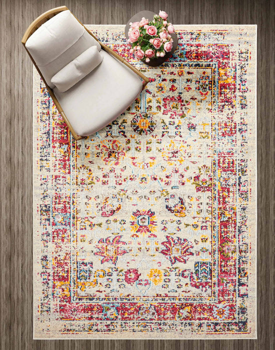 Tapis Traditionnel Jasmine 8'0\" x 10'0\" en Ivoire