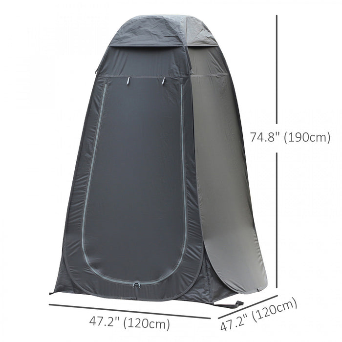 Outsunny Tente De Douche Pop Up, Exterieur Intimite Vestiaire, Noir