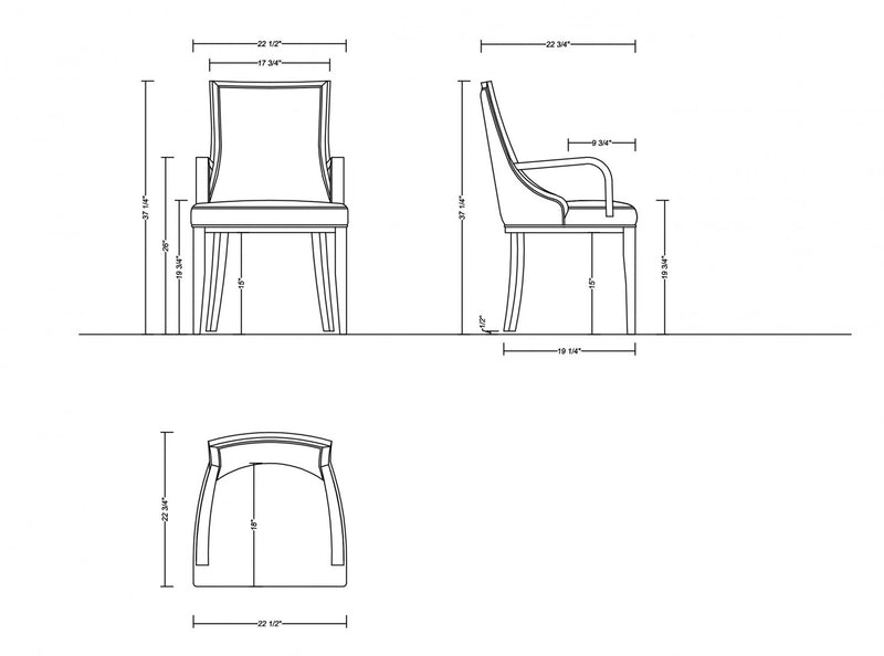Grand fauteuil traditionnel en bois avec accoudoirs, revetement tissu gris clair - Lot de 2