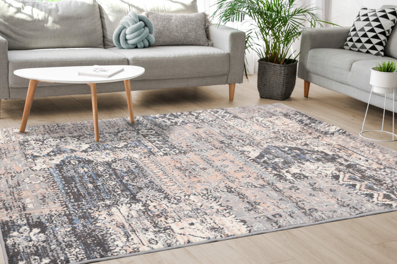 Carpette Florence à motif patchwork pour l’intérieur - 4 pi 7 po x 6 pi 7 po