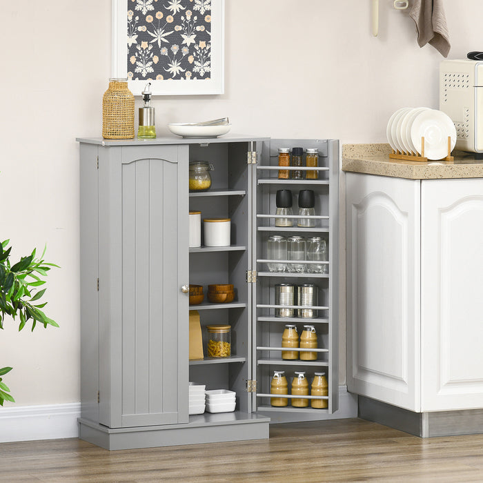 HOMCOM Armoire de rangement avec etageres a 5 niveaux, 12 etageres a epices