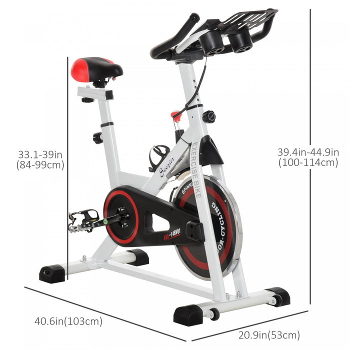 Soozier Velo D'exercice Stationnaire Reglable Pour La Maison Avec Volant D'inertie Reglable, Ecran Lcd, Telephone Et Porte-bouteille