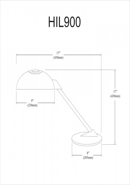 Lampe de bureau de Dainolite avec fini noir mat