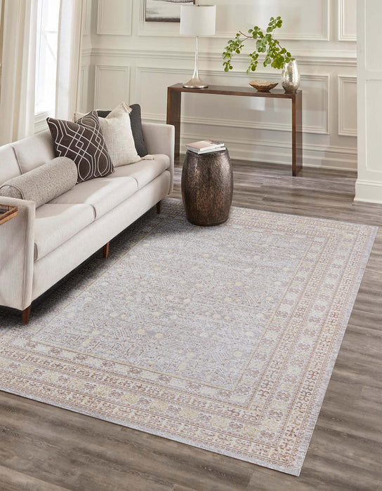 Tapis Traditionnel Valeria 9'3\" x 12'3\" en Gris