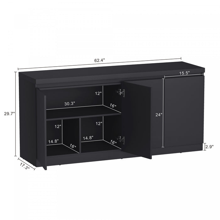 Buffet Griffin Moderne 62\" en Onyx