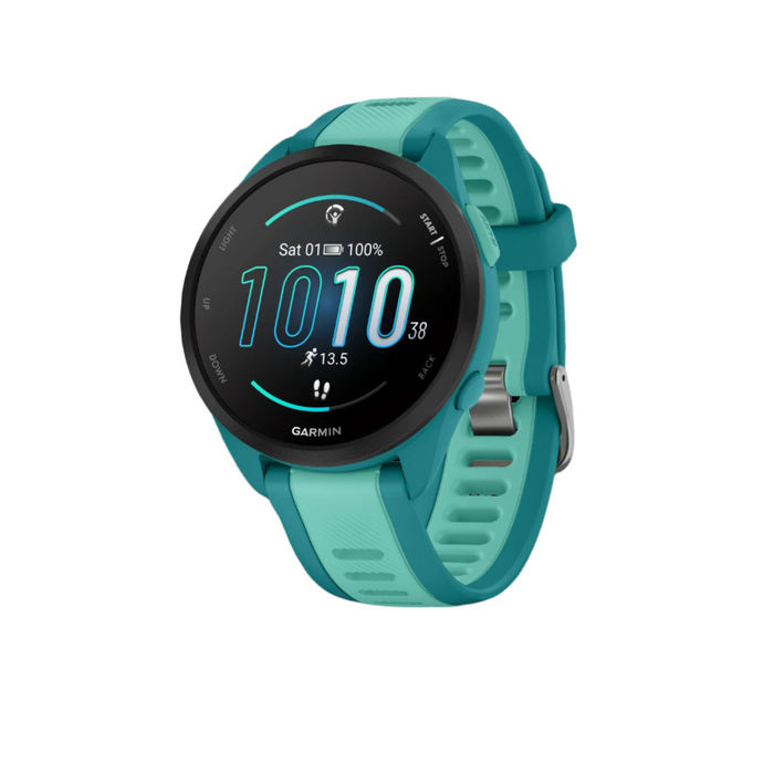 Garmin Forerunner® 165 Montre Gps Intelligente - Suivi De La Sante Avec Ecran Amoled - Turquoise/aqua